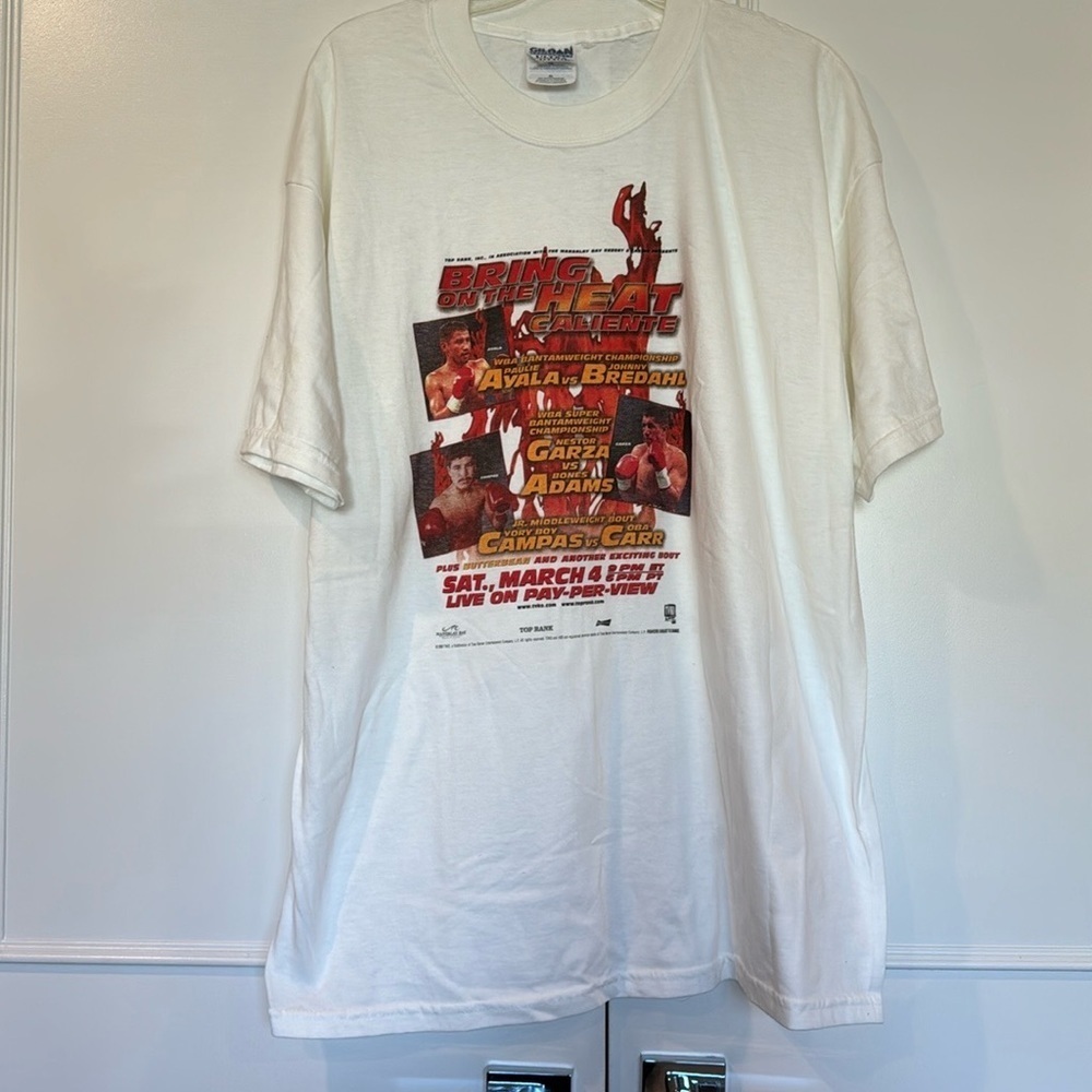 Vintage Boxing Ayala VS Bredahl Garza VS Bones Championship T-Shirt Size XL NWOT - Picture 7 of 8